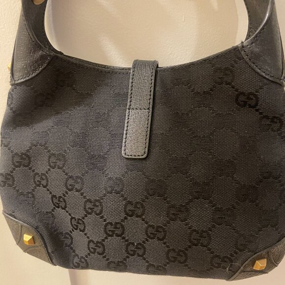 Vintage Gucci GG Canvas Piston Jackie Bag - Black - Picture 5 of 5